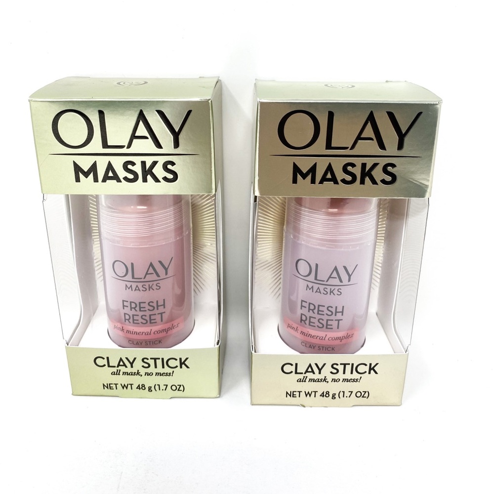 2 Olay Masks Fresh Reset Clay Stick Pink Mineral